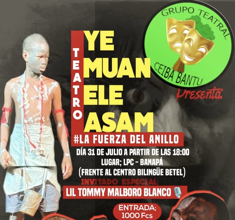 El Grupo Teatral Ceiba Bantú presentará su obra “Ye Muan Ele Asam” el 31 de julio