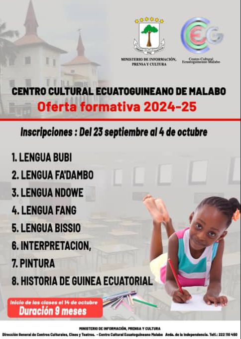 El centro cultural ecuatoguineano ofrece cursos para lenguas maternas de Guinea Ecuatorial