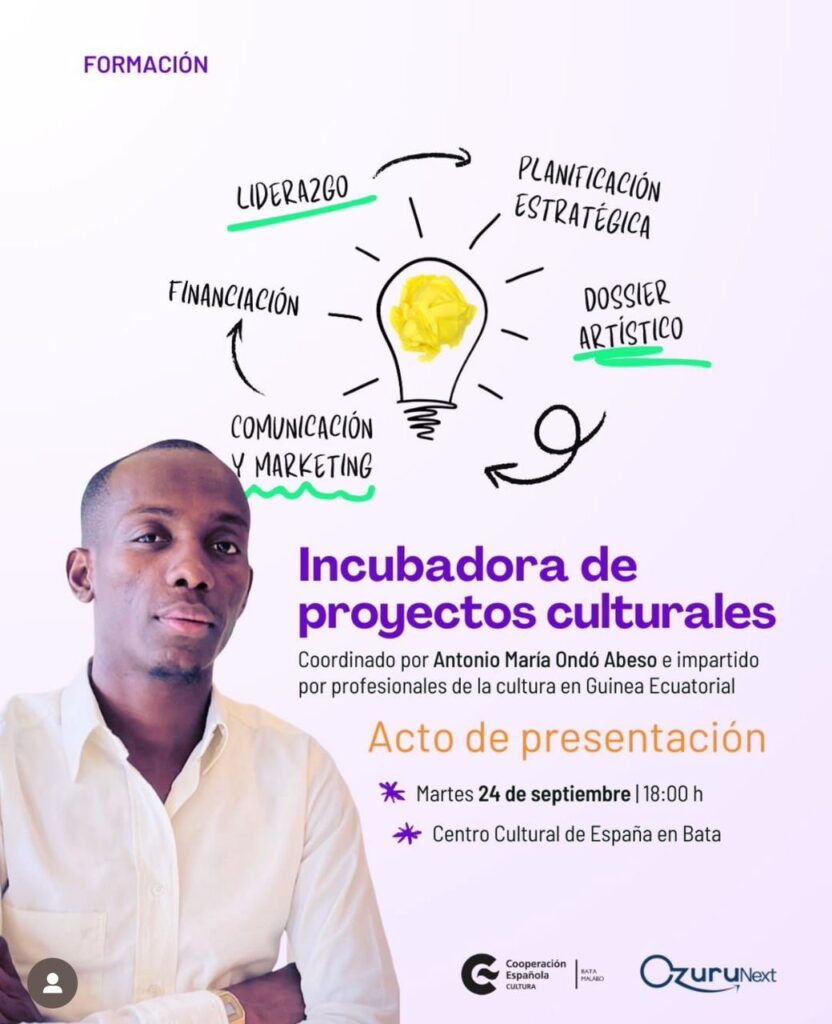 El Centro Cultural de España en Bata acogerá el martes la presentación de la Incubadora de Proyectos Culturales “Ozuru Next” 