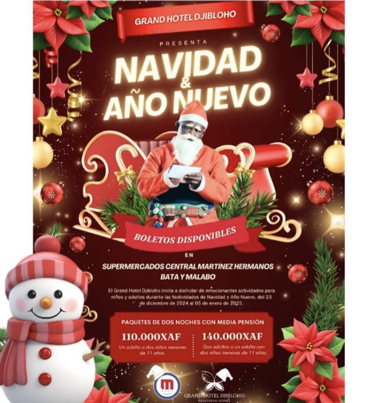 Grand Hotel Djibloho ofrece boletos de navidad