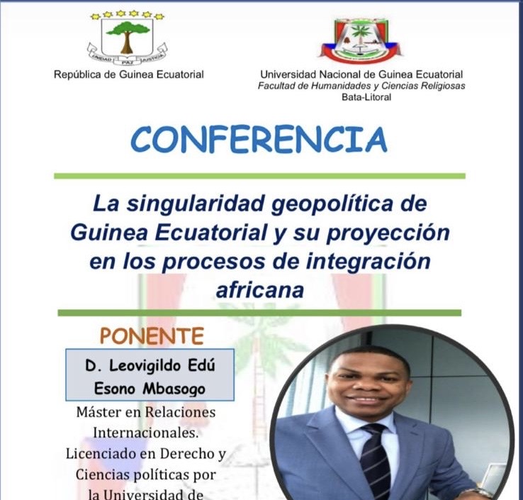 La otra cara del artista Cacho B. Máster en relaciones internacionales, ponente en la conferencia sobre la singularidad geopolítica de Guinea Ecuatorial